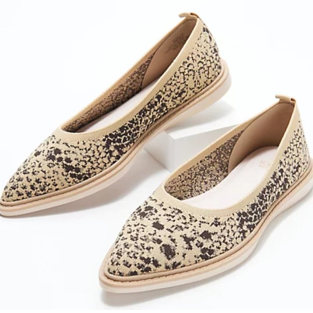 Louise et Cie Washable Knit Pointed-Toe Flats - Celete 6M
